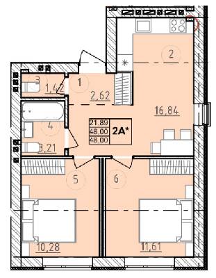 1-комнатная 48 м² в ЖК Сенсация от 15 400 грн/м², пгт Гостомель
