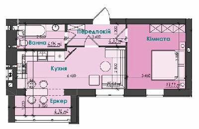 1-комнатная 41.47 м² в ЖК Like Home от 19 000 грн/м², г. Ирпень