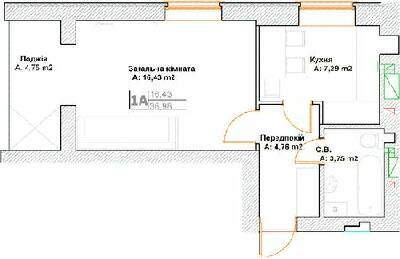 1-кімнатна 36.96 м² в ЖК Фортуна-2 від 27 400 грн/м², м. Ірпінь