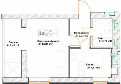1-кімнатна 37.55 м² в ЖК Фортуна-2 від 27 400 грн/м², м. Ірпінь