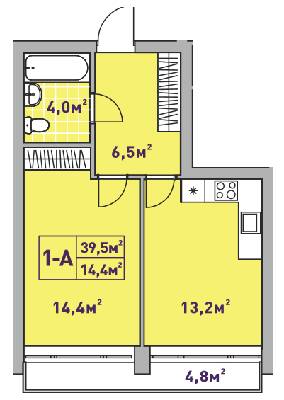 1-комнатная 39.5 м² в ЖК Центральный-2 от 26 000 грн/м², г. Ирпень