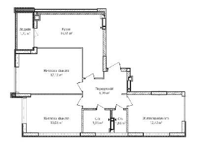 3-кімнатна 75.71 м² в ЖК Синергія Сіті від 18 000 грн/м², м. Ірпінь