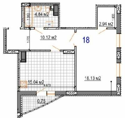 1-комнатная 51.82 м² в ЖК Вернисаж от 12 500 грн/м², Житомир