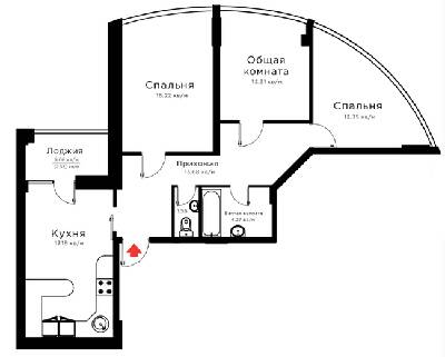 3-комнатная 80 м² в ЖК Радужный от 17 000 грн/м², Херсон