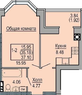 1-комнатная 37.1 м² в ЖК Софиевская сфера от 30 500 грн/м², с. Софиевская Борщаговка