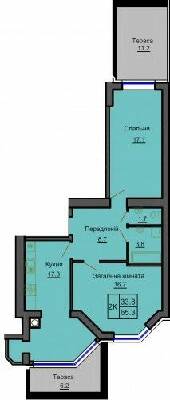 2-комнатная 65.3 м² в ЖК София Резиденс от 35 000 грн/м², с. Софиевская Борщаговка