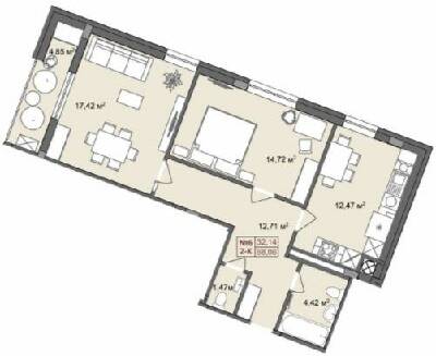 2-комнатная 68.06 м² в ЖК RedWood от 23 750 грн/м², пгт Брюховичи