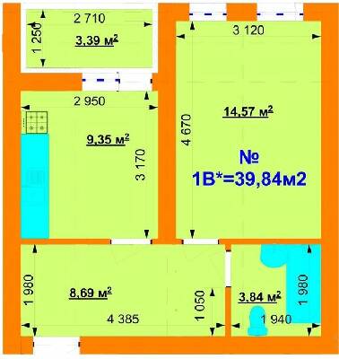 1-комнатная 39.84 м² в ЖК Grand Comfort от 13 800 грн/м², с. Михайловка-Рубежовка
