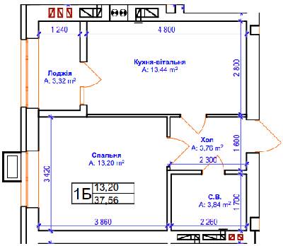 1-комнатная 37.56 м² в ЖК Бургундия от 24 650 грн/м², г. Ирпень