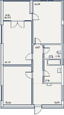 2-кімнатна 95.3 м² в КБ Сапфір від 38 200 грн/м², Одеса