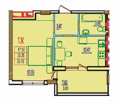 1-комнатная 39.19 м² в ЖК RosenTal от 16 150 грн/м², с. Лиманка