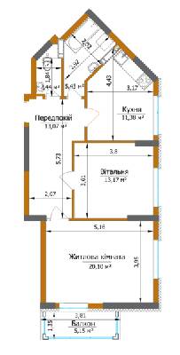2-комнатная 67.16 м² в ЖК Eco Dream от 37 600 грн/м², Киев