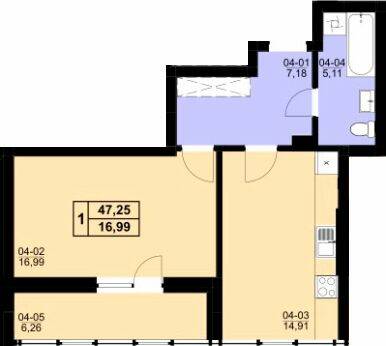 1-комнатная 47.25 м² в ЖК Resident Hall от 23 200 грн/м², Львов