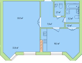 1-комнатная 35.7 м² в ЖК Парк Стоун от 13 250 грн/м², Херсон