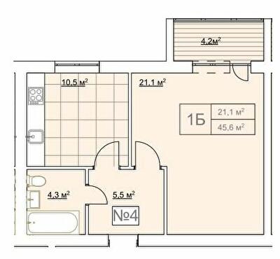 1-комнатная 45.6 м² в ЖК Гранд Виллас от 11 700 грн/м², пгт Ворзель