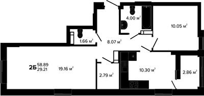 2-комнатная 58.89 м² в ЖК Irpin City от 20 400 грн/м², г. Ирпень