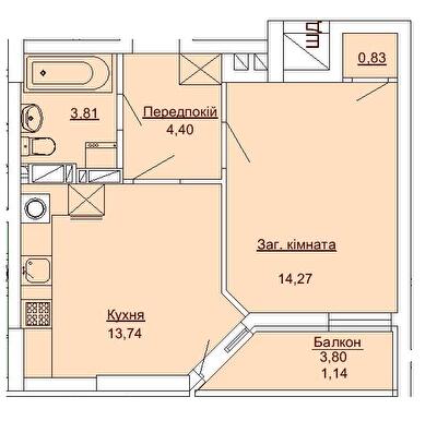 1-комнатная 38.19 м² в ЖК Royal Park от 27 550 грн/м², г. Ирпень