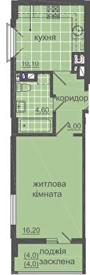1-комнатная 38.9 м² в ЖК на ул. Баштанная, 6 от 33 900 грн/м², Львов