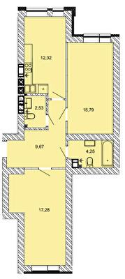 2-кімнатна 61.84 м² в ЖК Найкращий квартал від 27 400 грн/м², м. Ірпінь