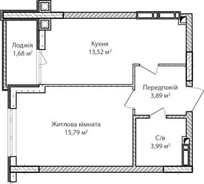 1-кімнатна 38.87 м² в ЖК Синергія Сіті від 28 000 грн/м², м. Ірпінь