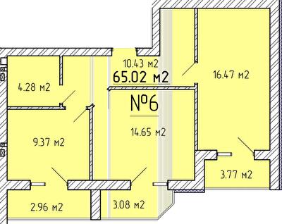 2-комнатная 65.02 м² в ЖК Агрономическое от 17 500 грн/м², с. Агрономичное