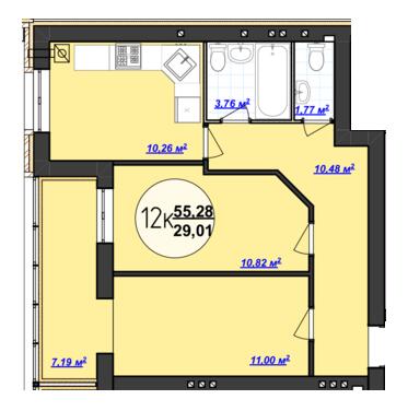 2-комнатная 55.28 м² в ЖК Кемпинг Сити от 13 500 грн/м², пгт Стрижавка