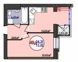 1-комнатная 34.31 м² в ЖК Кемпинг Сити от 14 700 грн/м², пгт Стрижавка