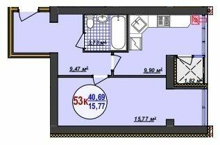 1-комнатная 40.69 м² в ЖК Кемпинг Сити от 14 700 грн/м², пгт Стрижавка