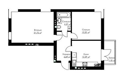 2-комнатная 59.95 м² в ЖК Cherry House 3 от 16 000 грн/м², пгт Гостомель