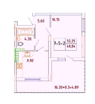 1-комнатная 40.84 м² в ЖК Smart City от 24 050 грн/м², с. Крыжановка