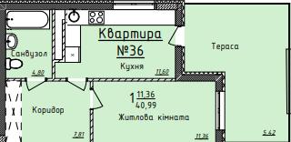 1-комнатная 41.3 м² в ЖК Globus Elite от 56 550 грн/м², Львов