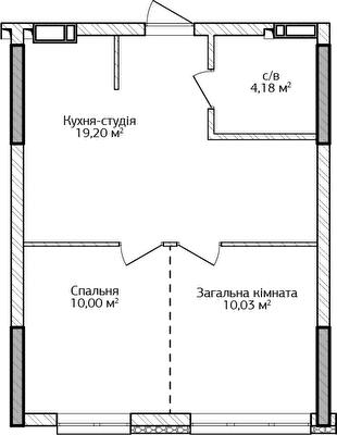 1-кімнатна 69.29 м² в ЖК City Park від 20 500 грн/м², м. Ірпінь