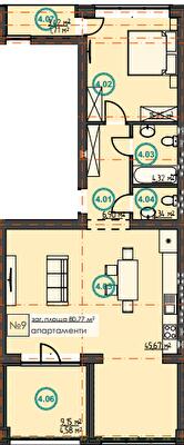 1-комнатная 80.77 м² в ЖК Hygge Home от 21 000 грн/м², г. Ирпень