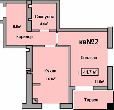 1-комнатная 44.7 м² в ЖК Европейский от 23 550 грн/м², Ровно