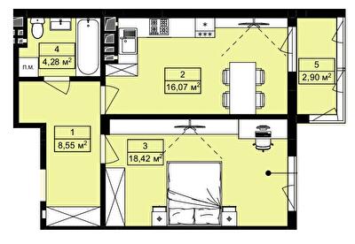 1-комнатная 50.22 м² в ЖК Royal Hill от 19 200 грн/м², с. Лисиничи