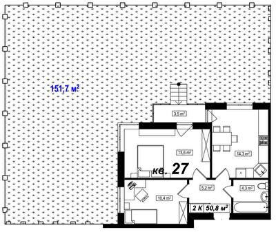 2-комнатная 50.8 м² в ЖК Амстердам от 18 250 грн/м², с. Белогородка