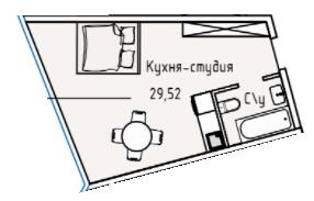Студия 29.52 м² в ЖК Пространство на Аркадийской аллее от 59 450 грн/м², Одесса
