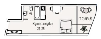 Студия 33.05 м² в ЖК Пространство на Аркадийской аллее от 59 450 грн/м², Одесса