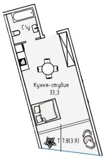 Студия 37.2 м² в ЖК Пространство на Аркадийской аллее от 59 450 грн/м², Одесса