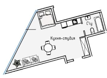 Студия 38.33 м² в ЖК Пространство на Аркадийской аллее от 59 450 грн/м², Одесса