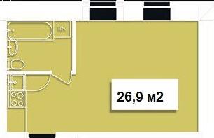 1-комнатная 26.9 м² в ЖК Винная Гора от 22 500 грн/м², г. Винники