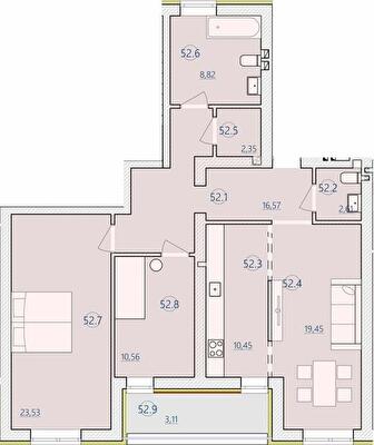 3-комнатная 97.45 м² в ЖК ЭкоДом от 12 500 грн/м², с. Петриков