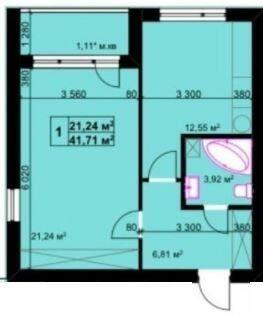 1-комнатная 41.71 м² в ЖК Санни Хилл от 14 000 грн/м², пгт Великая Березовица