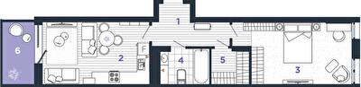 1-комнатная 54 м² в ЖК Manhattan Up от 28 500 грн/м², Ивано-Франковск