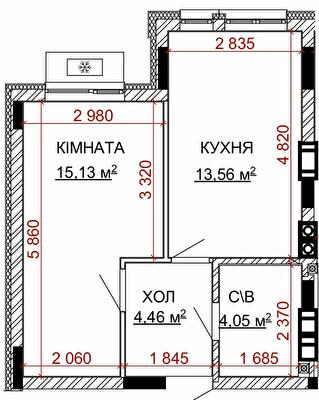 1-комнатная 37.2 м² в ЖК Найкращий квартал-2 от 27 100 грн/м², пгт Гостомель