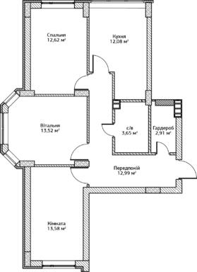 3-комнатная 72.3 м² в ЖК City Park от 23 500 грн/м², г. Ирпень