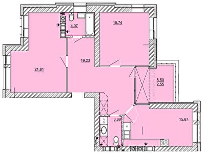 2-кімнатна 83.15 м² в ЖК Найкращий квартал від 24 200 грн/м², м. Ірпінь