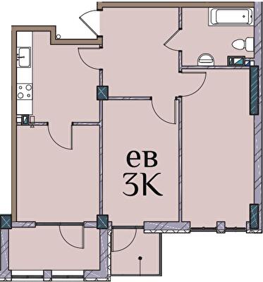 3-комнатная 70.1 м² в ЖК Гринвич Парк от 18 800 грн/м², с. Иличанка