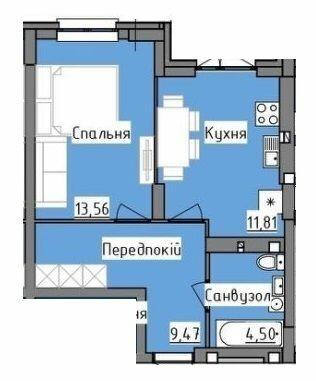 1-комнатная 39.34 м² в ЖК R2 Residence от 18 250 грн/м², Львов