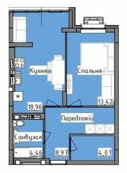 1-комнатная 49.82 м² в ЖК R2 Residence от 18 250 грн/м², Львов